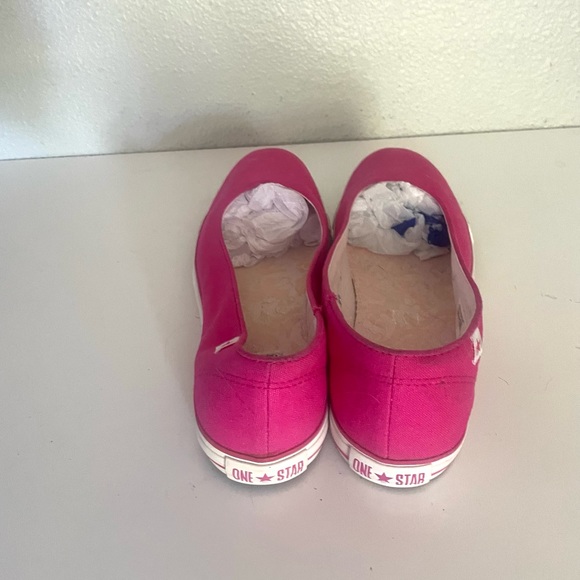 CONVERSE One Star woman’s pink canvas slip on shoes size 10 - Picture 4 of 11